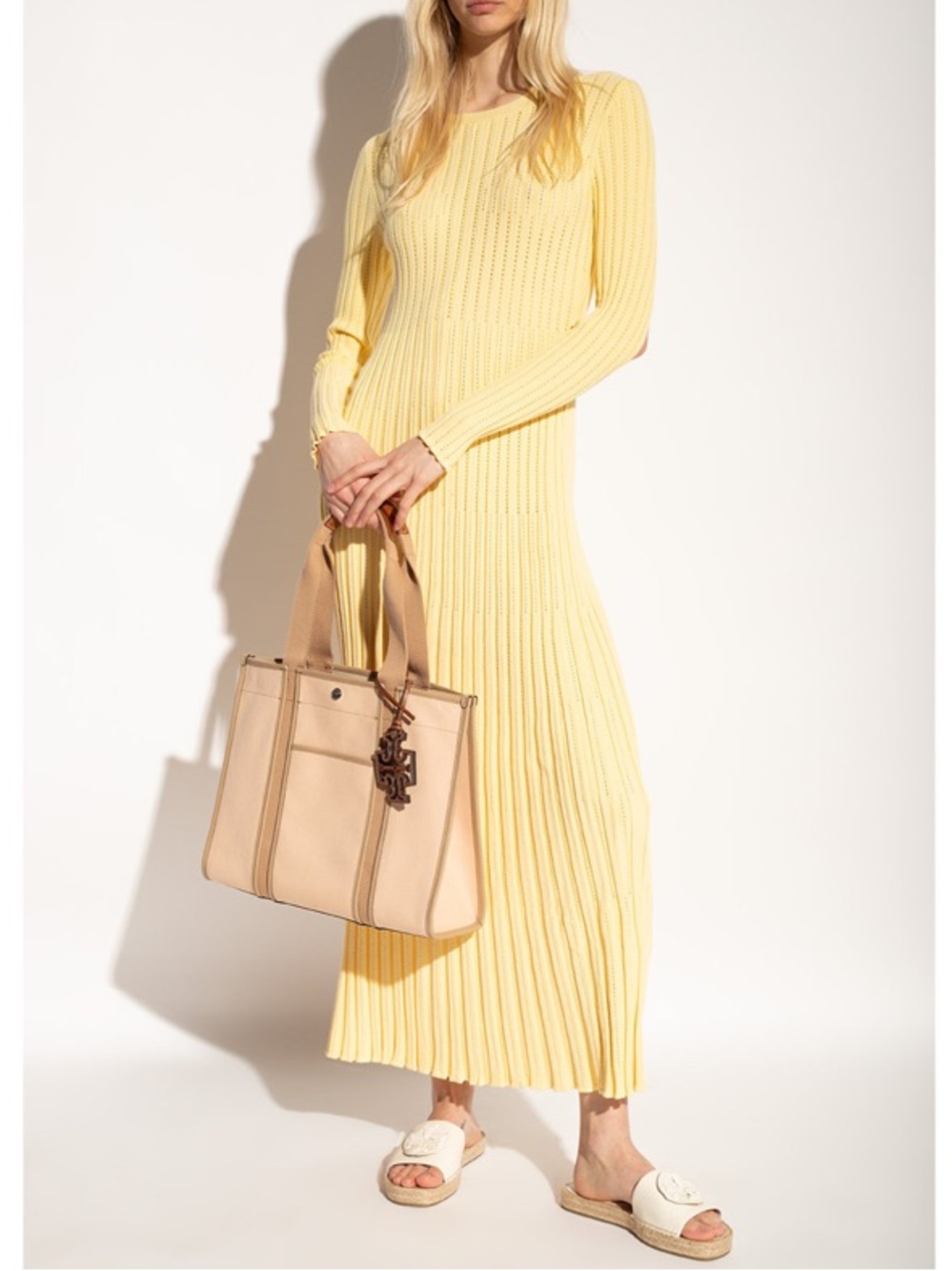 TORY BURCH Sandals NEW Double T Espadrille Slides Size 8 - Picture 3 of 8